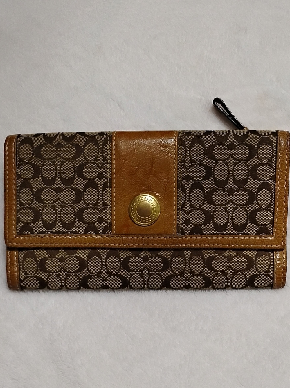 COACH Vintage Clutch Wallet In Brown With Cordoban Leather